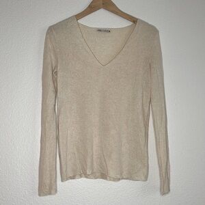 Zara| Cream Long Sleeve Shirt| Small